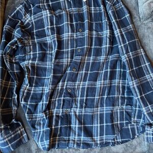 J. Crew Navy and White Plaid Men's Shirt
